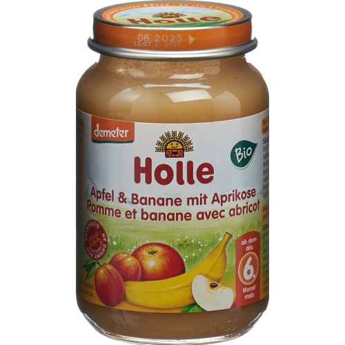 Holle Apple, Banana, Apricot after the 6th month Organic 190g buy online