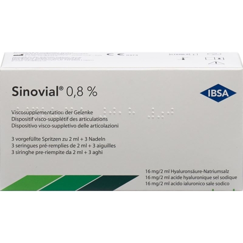 Sinovial Injektionslösung 0.8% 3 Fertigspritzen 2ml buy online