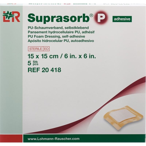 Suprasorb P Schaumverband 15x15cm selbstklebend 5 Stück buy online