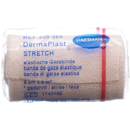 Dermaplast Stretch Gazebinde Hautfarbig 6cmx4m buy online