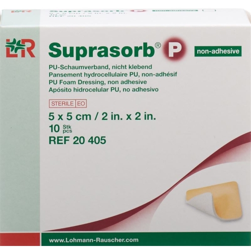 Suprasorb P Schaumverband 5x5cm non Adhesiv 10 Stück buy online