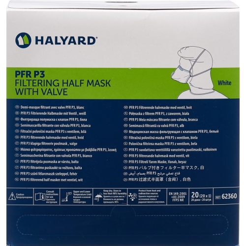 Halyard Pfr P3 Tbc Half Maske Weiss Disp 20 Stück buy online