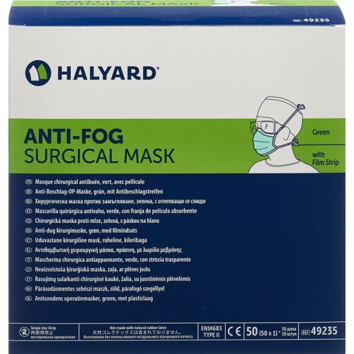 Tecnol Op Maske Anti Fog Grün Typ II Disp 50 Stück buy online