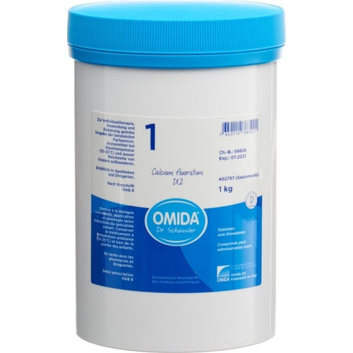 Omida Schüssler No1 Cal Fluor Tabletten D 12 1000g buy online