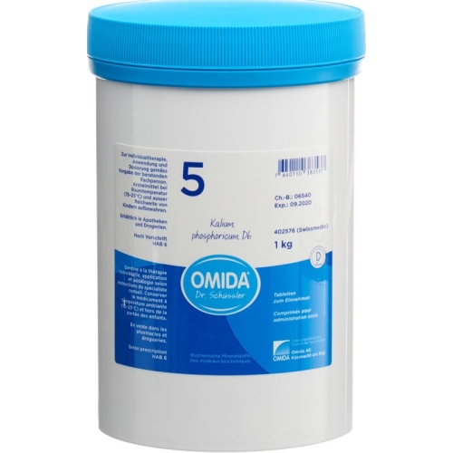 Omida Schüssler No5 Kal Phos Tabletten D 6 1000g buy online