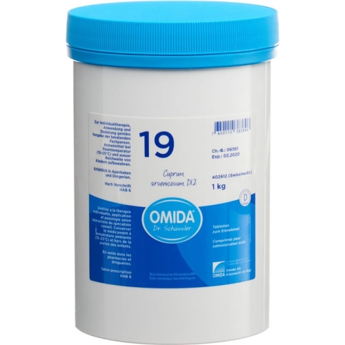 Omida Schüssler No19 Cupr Arsen Tabletten D 12 1000g buy online