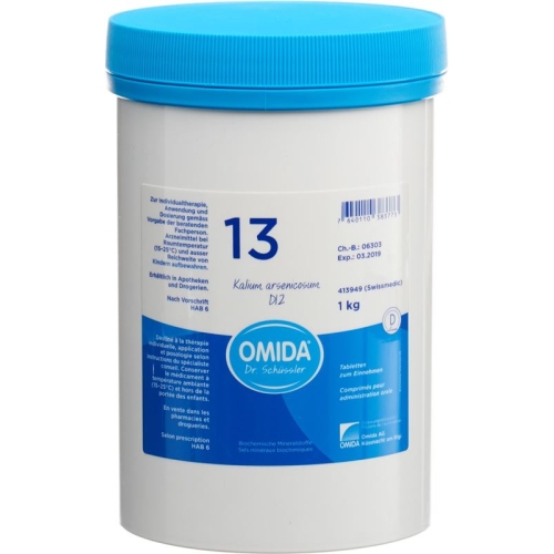 Omida Schüssler No13 Kal Arsen Tabletten D 12 1000g buy online