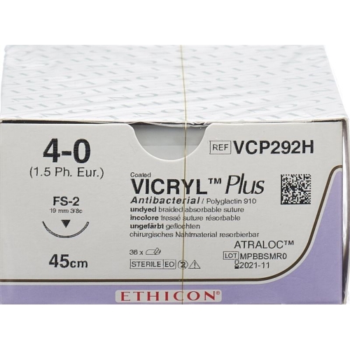 Vicryl Plus 45cm Ungefaerbt 4-0 Fs-2s 36 Stück buy online