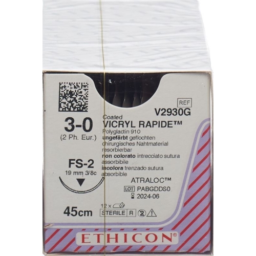 Vicryl Rapid 45cm Ungefaerbt 3-0 Fs-2 12 Stück buy online