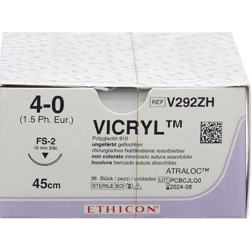 Vicryl 45cm Ungefaerbt 4-0 Fs-2 36 Stück buy online