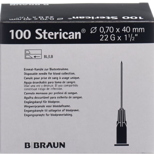 Sterican Nadel 22g 0.70x40mm Schwarz Luer 100 Stück buy online