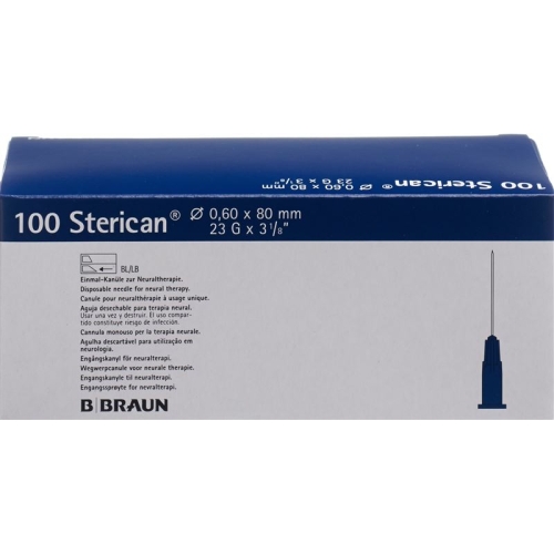 Sterican Nadel 23g 0.60x80mm Blau Luer 100 Stück buy online