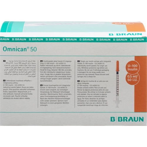 Omnican Insulin 50 0.5ml 0.3x12mm G30 Single 100 X buy online