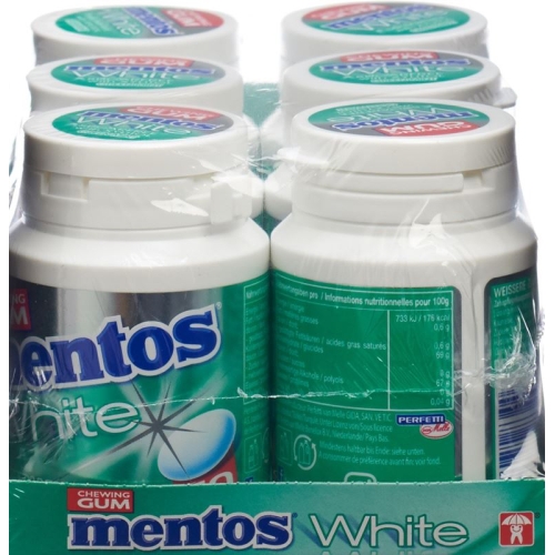 Mentos Gum White Spearmint 6x 75g buy online