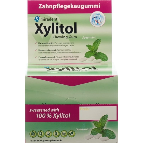 Miradent Xylitol Zahnpflege Kaugummi Spea 12x 30 Stück buy online