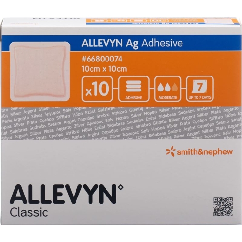 Allevyn Ag Adhesive Wundkompressen 10x10cm 10 Stück buy online