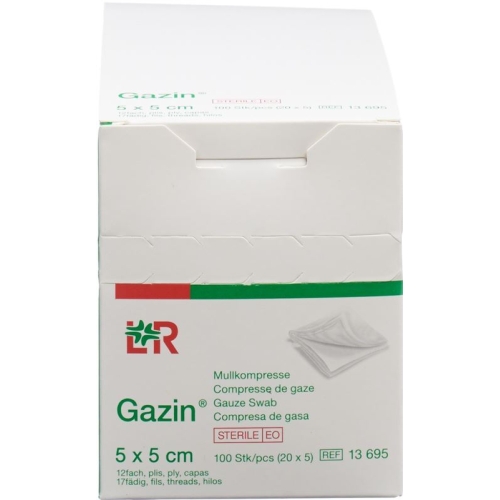 Gazin Set Kompress 5x5cm 12 Fach Steril 20x 5 Stück buy online