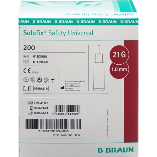 Solofix Safety Universal Einmallanzetten 21Gx1.8mm 200 Stück buy online