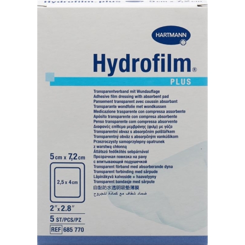 Hydrofilm Plus Wundverband Film 5x7.2cm Steril 5 Stück buy online