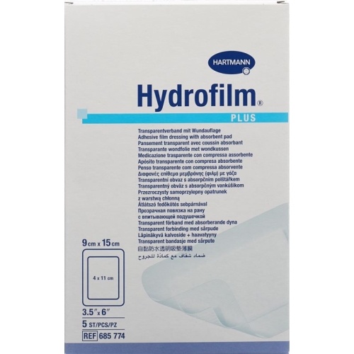 Hydrofilm Plus Wundverband Film 9x15cm Steril 5 Stück buy online