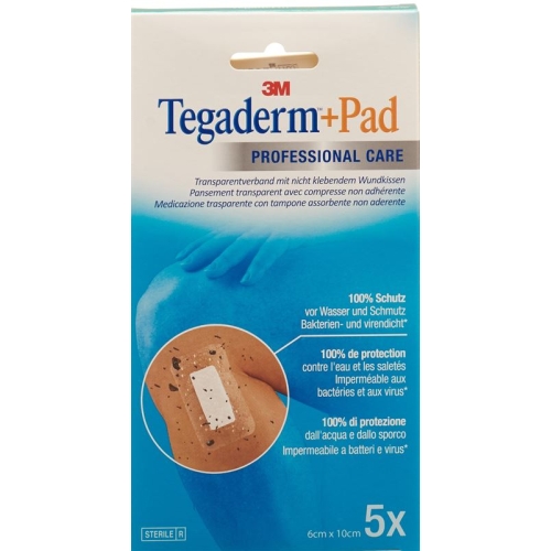 3M Tegaderm + Pad 6x10cm / Wundkissen 2.5x6cm 5 Stück buy online