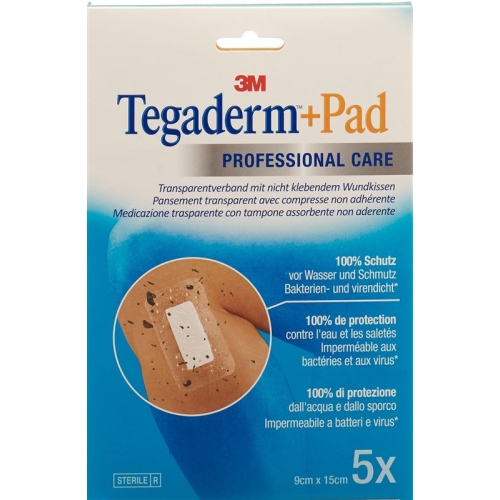 3M Tegaderm + Pad 9x15cm / Wundkissen 4.5x10cm 5 Stück buy online