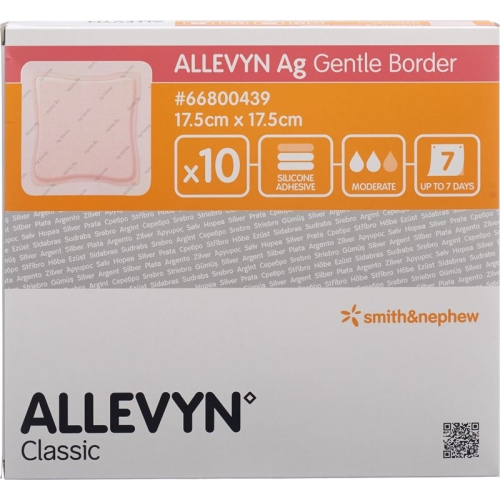 Allevyn Ag Gentle Border Wundverband 17.5x17.5cm 10 Stück buy online