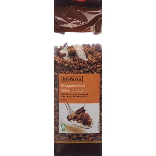 Biofarm Knusper Müesli Amaranth Choco Knos 500g buy online