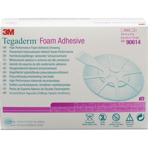 3M Tegaderm Foam Adhesive Schaumkompresse Mini Oval 10 Stück buy online