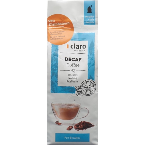 Claro Decaffeinato Kaffee Gemahlen Bio Beutel 250g buy online