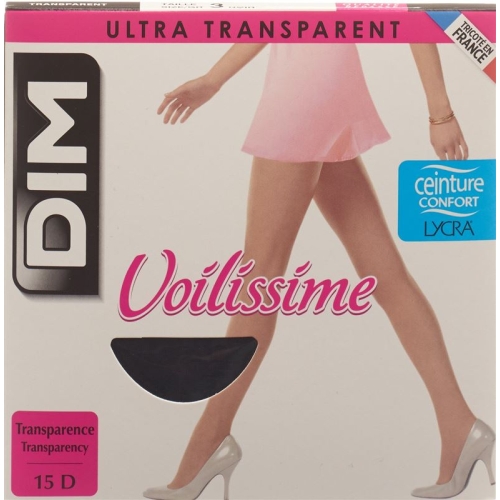 Dim Voilissime Strumpfh Transparent T3 Schwarz 1 Paar buy online