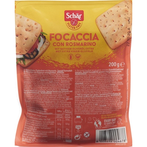 Schär Focaccia mit Rosmarin Glutenfrei 200g buy online