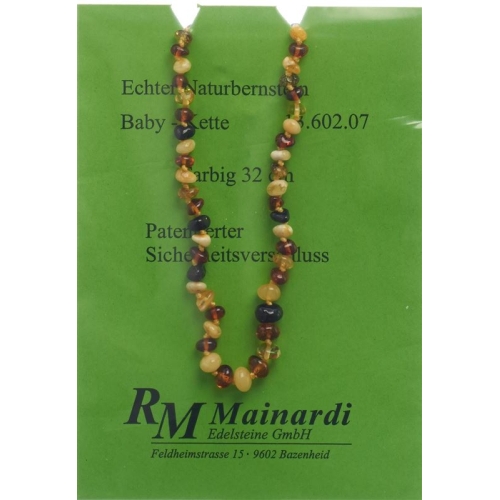 Mainardi Amber baby chain colored 32cm safety clasp buy online