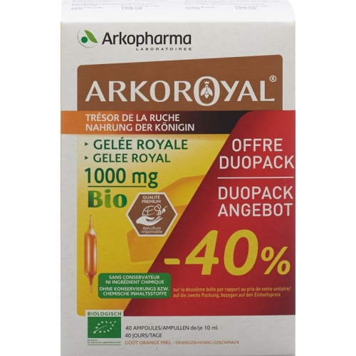 Arkoroyal Gelee Royale 1000mg Duo 2x 20 Stück buy online