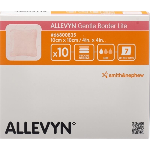 Allevyn Gentle Border Lite Wundverband 10x10cm 10 Stück buy online