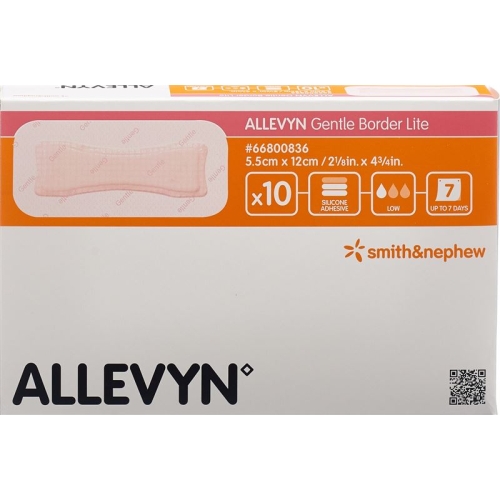 Allevyn Gentle Border Lite Wundverband 5.5x12cm 10 Stück buy online