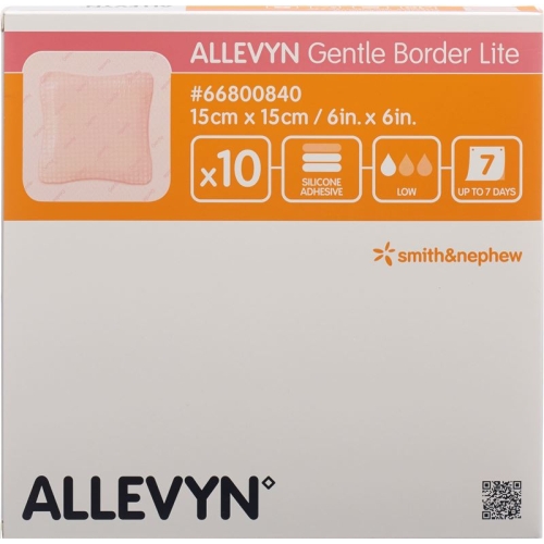 Allevyn Gentle Border Lite Wundverband 15x15cm 10 Stück buy online