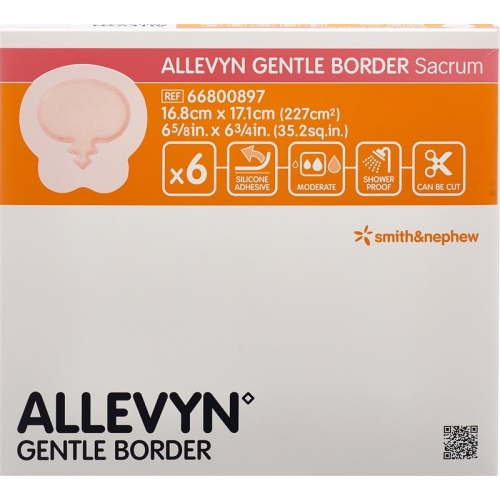 Allevyn Gentle Border Sacrum 16.8x17.1cm 6 Stück buy online