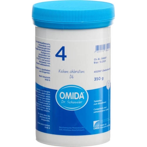 Omida Schüssler No4 Kal Chlor Tabletten D 6 350g buy online