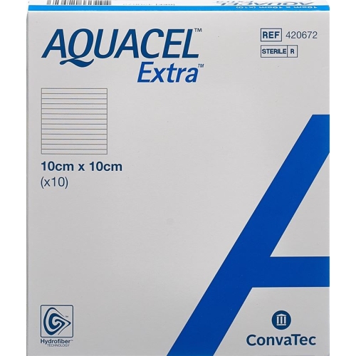 Aquacel Extra Hydrofiber Verb 10x10cm (n) 10 Stück buy online