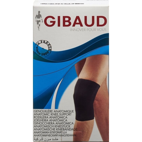 Gibaud Kniebandage Anatomisch S 31-37.5cm Schwarz buy online