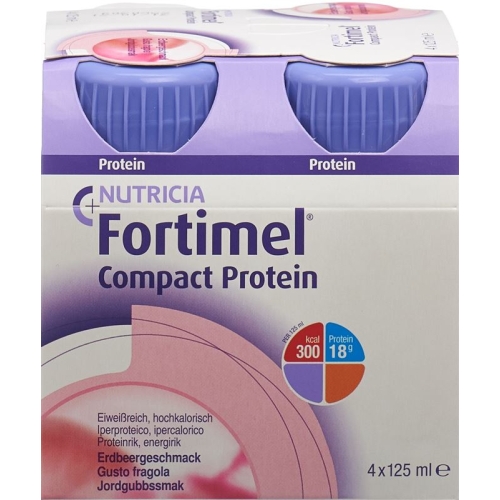 Fortimel Compact Protein Erdbeer 4x 125ml buy online