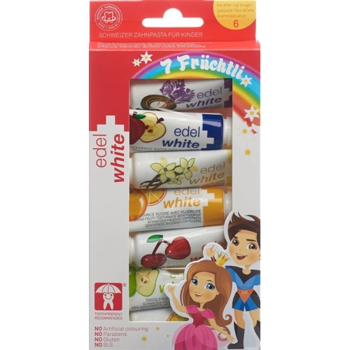 Edel+white Schweizer Kinder Zahnpasta 7x 9.3ml buy online