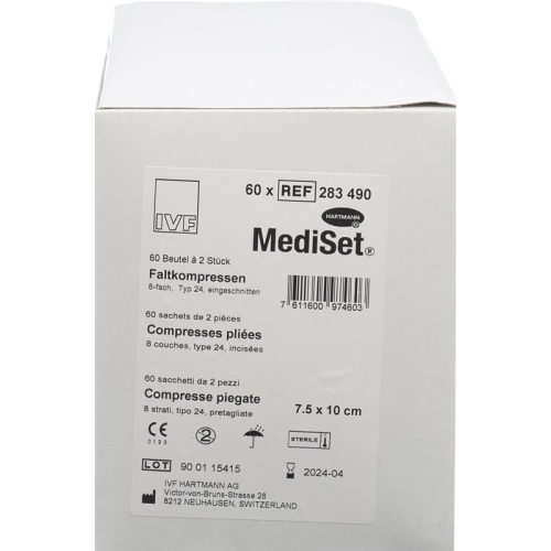 MediSet Faltkompressen Typ 24 8-fach 7.5x10cm 8-fach 2 Stück buy online