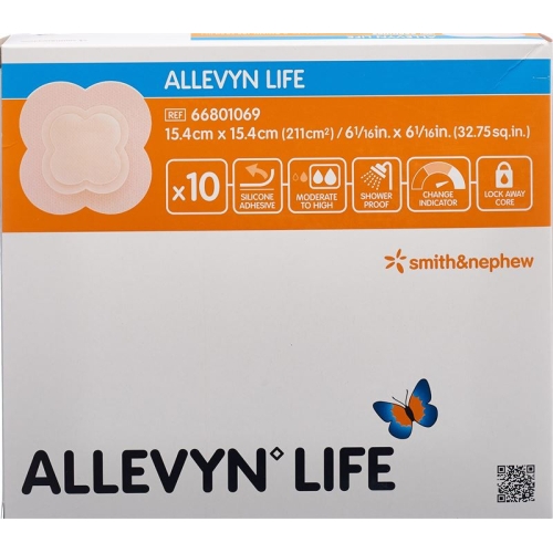 Allevyn Life Adhäsiver Silikonschaumverband 15.4x15.4cm 10 Stück buy online