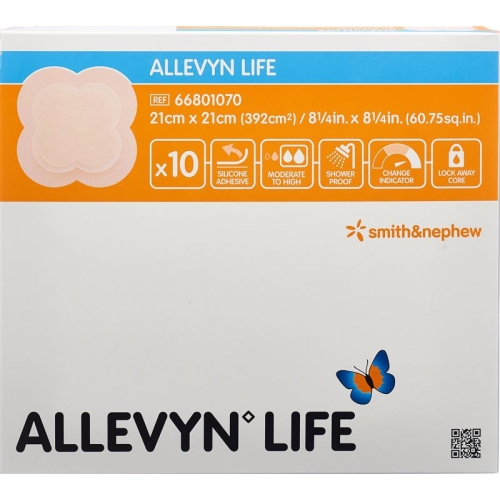 Allevyn Life Adhäsiver Silikonschaumverband 21x21cm 10 Stück buy online