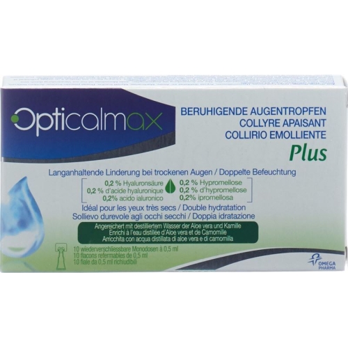 Opticalmax Beruhigende Augentropfen Plus 10x0.5ml buy online