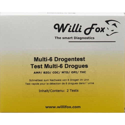 Willi Fox drug test Multi 6 drug urine 2 pcs buy online