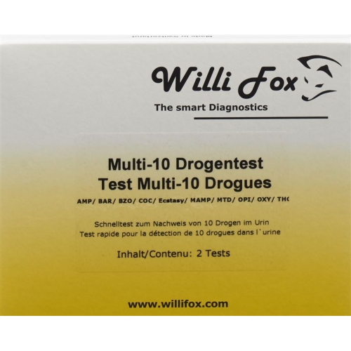 Willi Fox Drug Test Multi 10 drugs Urine 2 pcs buy online