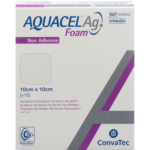 Aquacel Ag Foam 10x10cm Non-Adh 10 Stück buy online